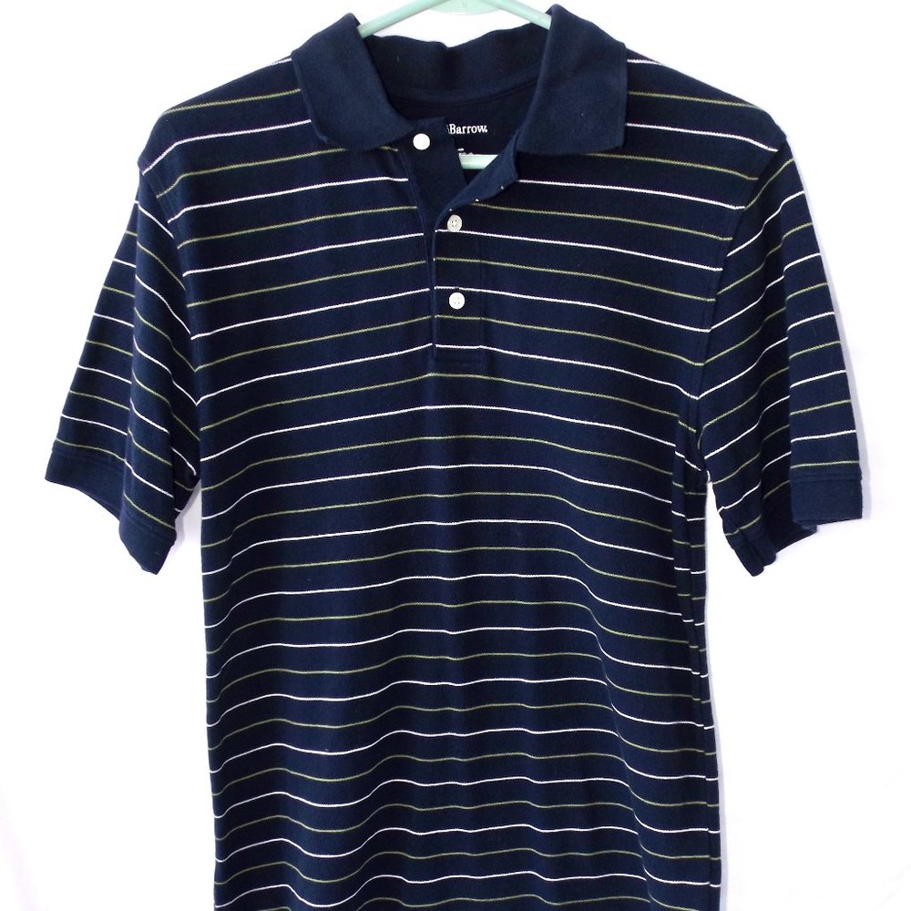 Croft & Barrow Navy Polo Stripe Shirt, Size Small Excellent Condition!